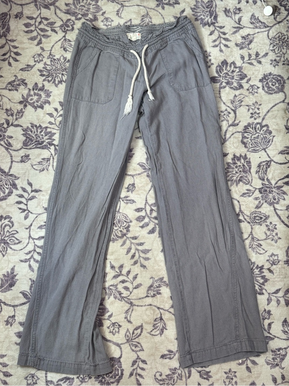 Relaxed Grey Drawstring Pants
